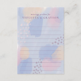 Pastel Blue Modern Art Eheberatung Hinweiskarte