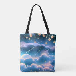 Pastel Blue Moon Dreamy Aesthetic Tasche