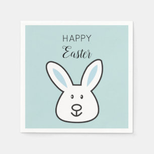 Pastel Blue Niedlich Ostersonnige Illustration Serviette