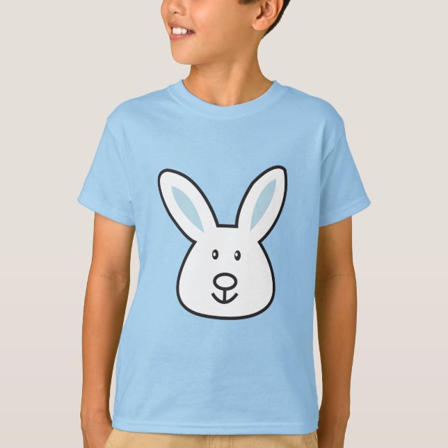 Pastel Blue Niedlich Ostersonnige Illustration T-Shirt (Vorderseite)