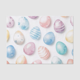 Pastel Blue Pink Easter Egg Pattern  Seidenpapier