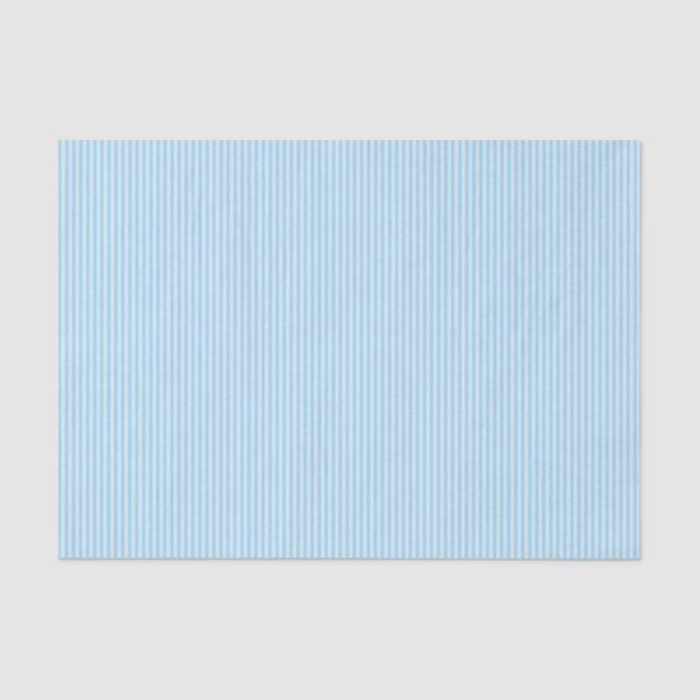 Pastel Blue Pinstripes Seidenpapier (Vorderseite)