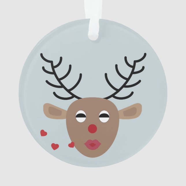Pastel Blue Reindeer Love Joy Festive Noël (dos)