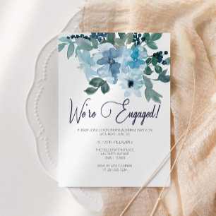 Pastel Blue Rose hinzufügen Fotobindungspartei Einladung