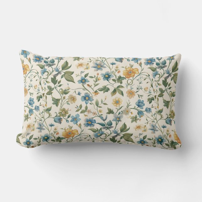 Pastel Blue Serenity Lendenkissen (Vorderseite)