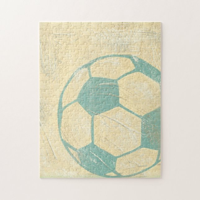 Pastel Blue Soccer Ball von Chariklia Zarris (Vertikal)