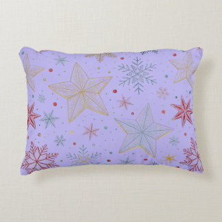 "Pastel Blue Star Muster Akzent Pillow Dekokissen