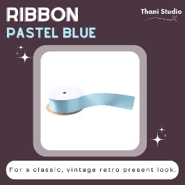 Pastel Blue Summer Einfache Schlichte Moderne Eleg Satinband