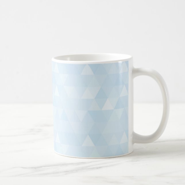 Pastel Blue Triangle Mosaik-Tasse Kaffeetasse (Rechts)