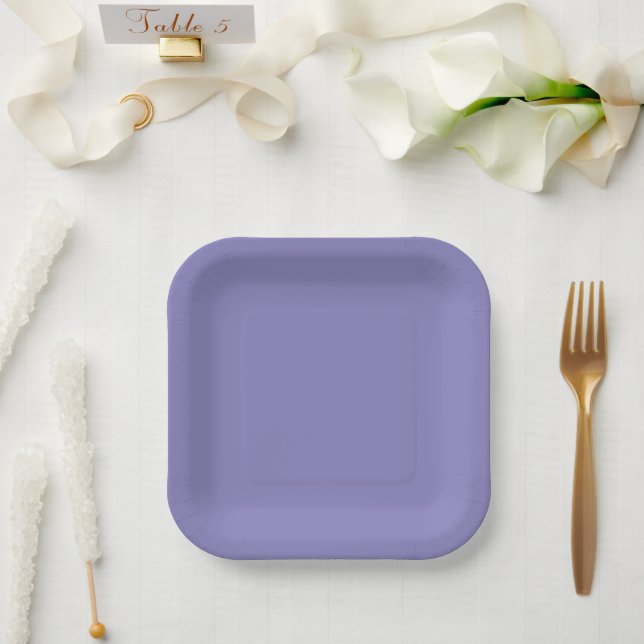 Pastel Blue Violet Pappteller (Hochzeit)