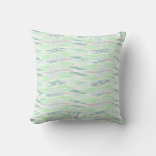 Pastel Blue Wave Kissen (Vorderseite)