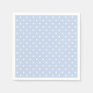 Pastel Blue White Polka Dot Muster Serviette