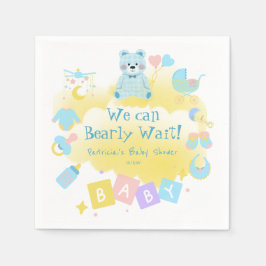 Pastel Blue Wir können frühzeitig auf Niedliche Ba Serviette