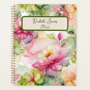 Pastel Blume Alkoholtinte Illustration Persönlich Planer