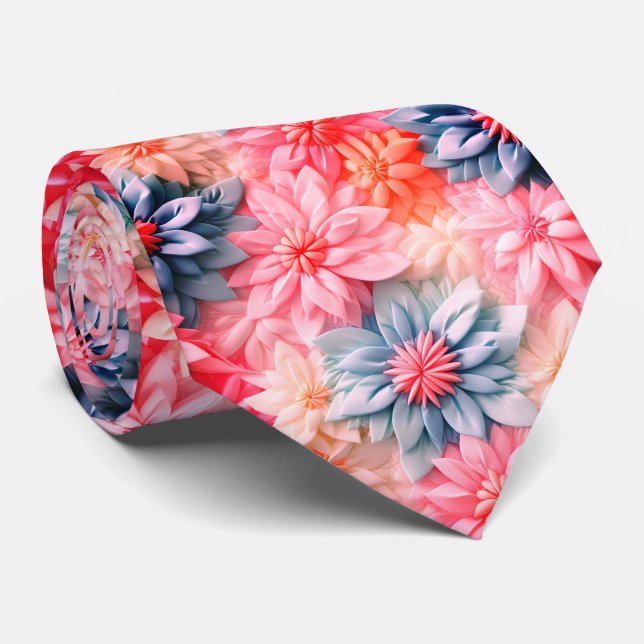 Pastel Blume Art Krawatte (Gerollt)