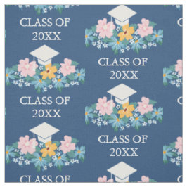Pastel-Blume Blaue Abschluss-Klasse Stoff