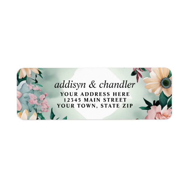 Pastel Blume Elegante: Grün blühende Hochzeit (Vorne)