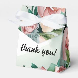 Pastel Blume Elegante: Grün blühende Hochzeit Geschenkschachtel