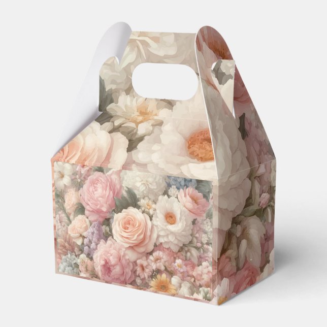 Pastel Blume Shabby Chic Rose Blumenzehen Geschenkschachtel (Vorderseite)
