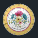 Pastel-Blume Wasserfarbenfamilie personalisieren Dartscheibe<br><div class="desc">Red Blue Yellow Flowers Watercolor Family Personalize Dart Board ist eine schöne Ergänzung zu Ihrem Spiel Dekoration. Personalisieren Sie es mit Ihrem Namen oder Familiennamen.</div>