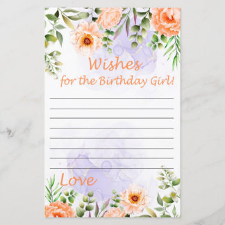 Pastel Blume wünscht Geburtstagsmädchen