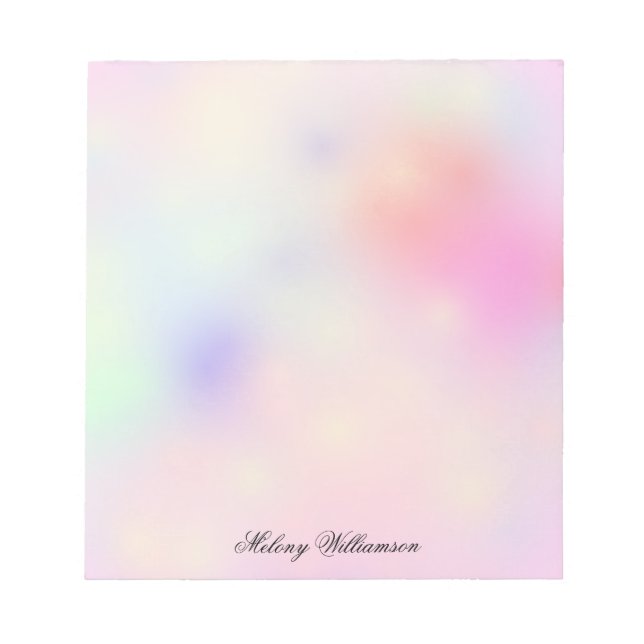 Pastel Blush Rose Pink Lavendel Marbella Individue Notizblock (Vorderseite)