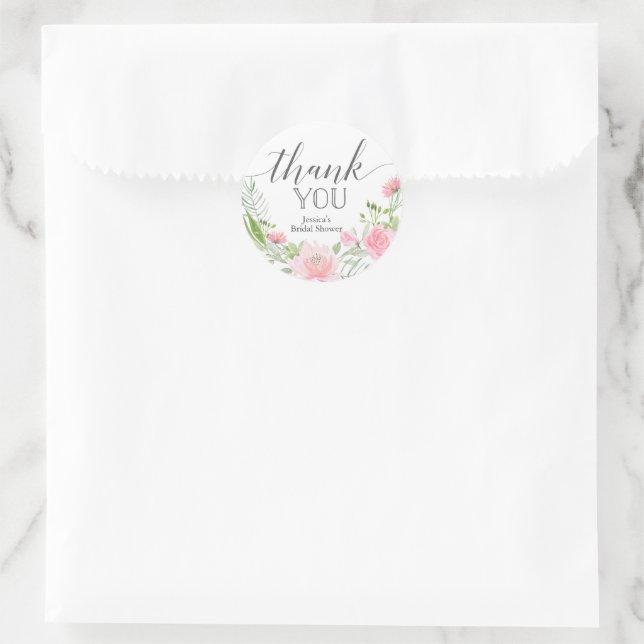 Pastel Blush Vielen Dank für den Sticker (Tasche)