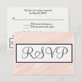 Pastel Blush Watercolor Wedding RSVP Karte