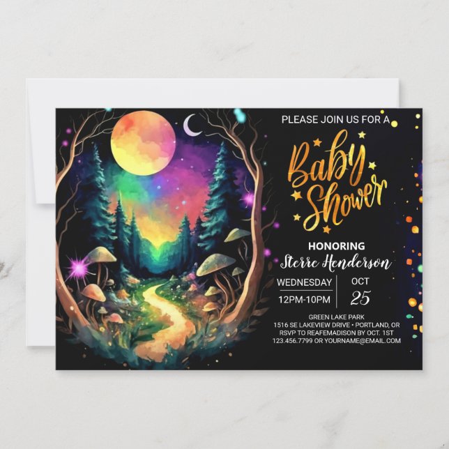 Pastel Boho Adventure erwartet Baby Shower Einladung (Vorderseite)