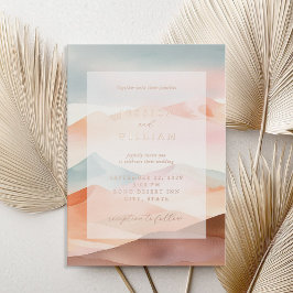 Pastel Boho Desert Wedding Folieneinladung