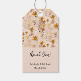 Pastel Boho Mustard Yellow Wildblumen Geschenkanhänger