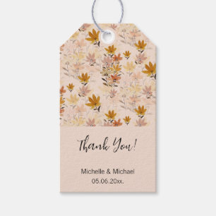 Pastel Boho Mustard Yellow Wildblumen Geschenkanhänger