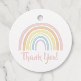 Pastel Boho Rainbow Fevor Tags Geschenkanhänger