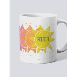 Pastel Boho Rainbow Sunshine Dots Individuelle Nam Kaffeetasse