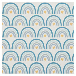 Pastel Boho Rainbows-Blues, Mint und Goldstoffe Stoff