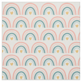 Pastel Boho Rainbows-Pinks, Blues, Goldgewebe Stoff