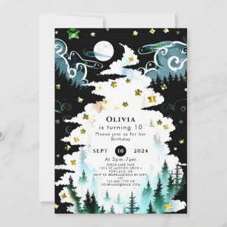 Pastel Boho Woodland Geburtstag Einladung