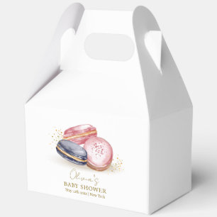 Pastel Bonjour Bébé French Macarons Babydusche Geschenkschachtel