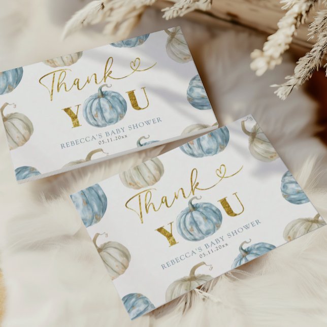 Pastel Boy Pumpkin Baby Dusche Danke (Von Creator hochgeladen)