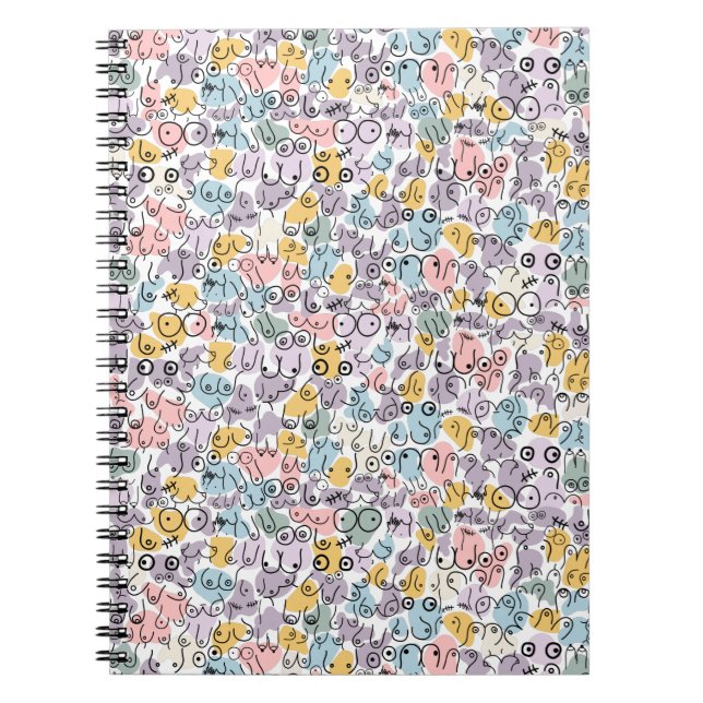 Pastel Breast Pattern Notizblock (Vorderseite)