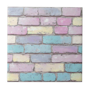 Pastel Brick Pattern Fliese