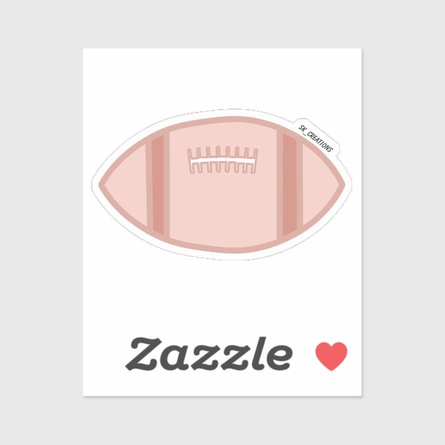 Pastel Brown Football Aufkleber (Blatt)