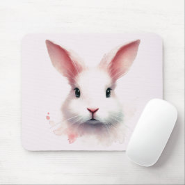 Pastel Bunny Magic: Girly Mouse Pad Mousepad