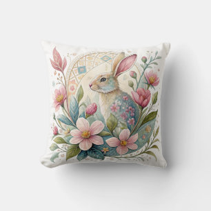 Pastel Bunny mit Blume Kissen
