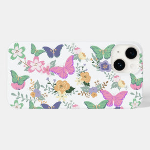 Pastel Butterflies Floral Case-Mate iPhone 14 Hülle
