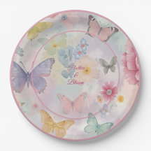 Pastel Butterfly Floral Theme, Flutter Bloom Party