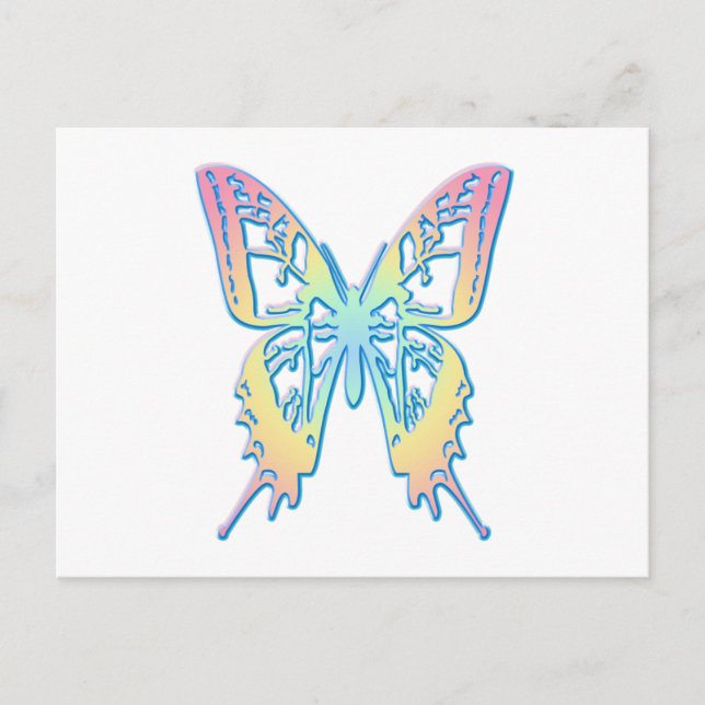 Pastel Butterfly Postkarte (Vorderseite)