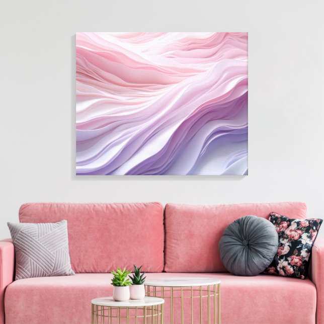 Pastel Calming Wave Muster Leinwanddruck (Insitu (Wohnzimmer))