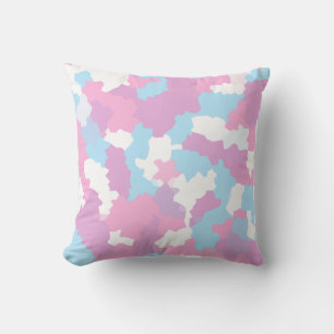 Pastel Camouflage Abstrakt Art Muster Kissen