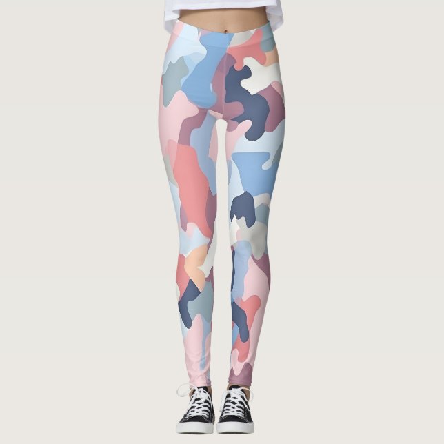 Pastel Camouflage Leggings (Vorderseite)